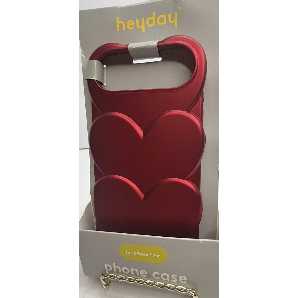 Heyday Red 3D Heart Phone Case for iPhone AIR  Protective Cover NEW